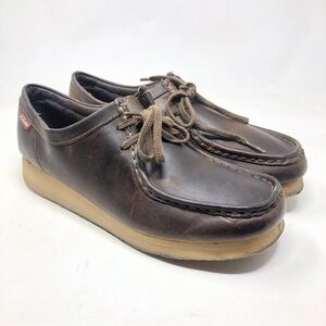 Clarks Pandora Wallabee Women’s Brown Leather Shoes Size 10M